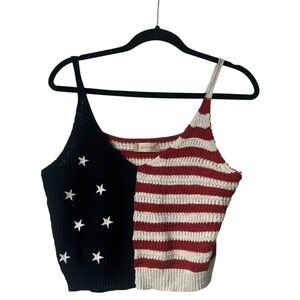 Altar'd State Patriotic Knit Crop Top
